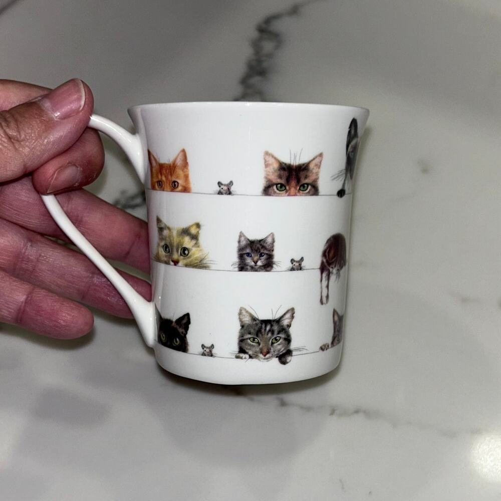 Ashdene Peeping Felines Bone Chine Mug/Cup - Picture 3 of 7
